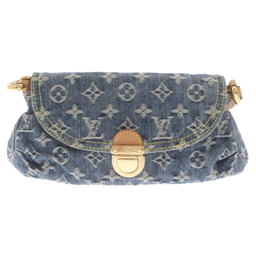 LOUIS VUITTON Mini Pretty Handbag Denim Blue